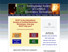 Tablet Screenshot of iscet.org